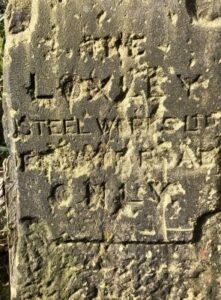 Photograph of Loxley Steel Works gate post